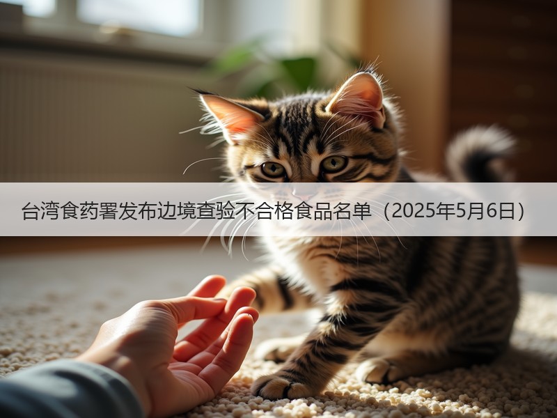 台湾食药署发布边境查验不合格食品名单（2025年5月6日）