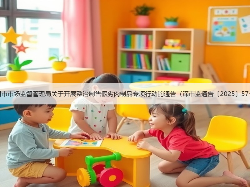 深圳市市场监督管理局关于开展整治制售假劣肉制品专项行动的通告（深市监通告〔2025〕57号）