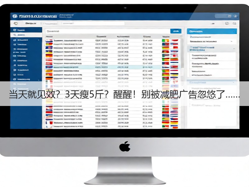 当天就见效？3天瘦5斤？醒醒！别被减肥广告忽悠了……