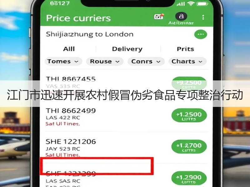 江门市迅速开展农村假冒伪劣食品专项整治行动