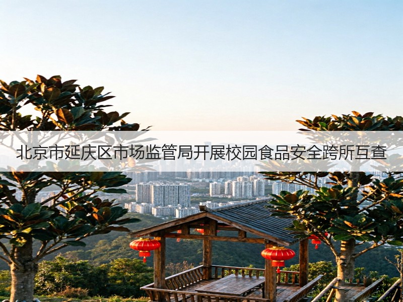 北京市延庆区市场监管局开展校园食品安全跨所互查