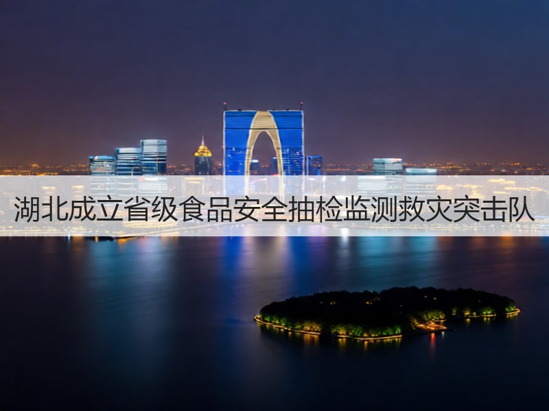 湖北成立省级食品安全抽检监测救灾突击队