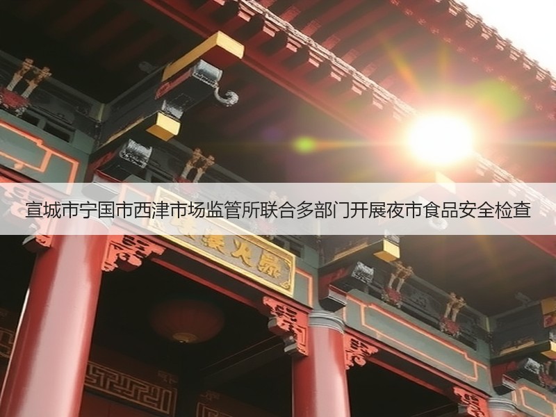 宣城市宁国市西津市场监管所联合多部门开展夜市食品安全检查