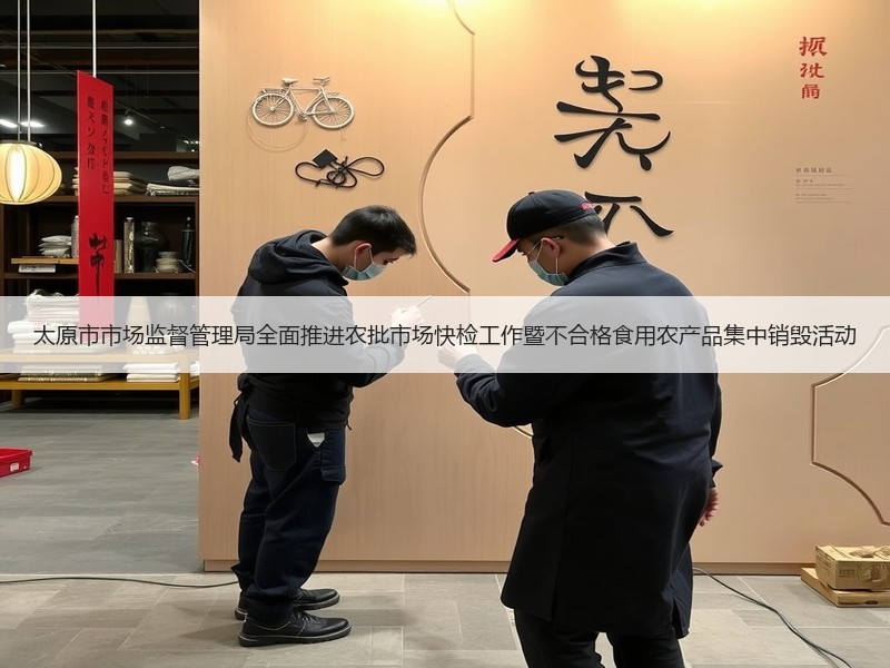 太原市市场监督管理局全面推进农批市场快检工作暨不合格食用农产品集中销毁活动